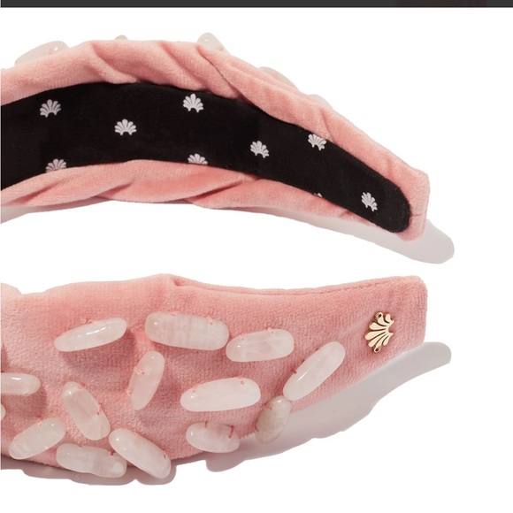 NWT Lele Sadoughi Rose Quartz Knotted Headband - Picture 3 of 14